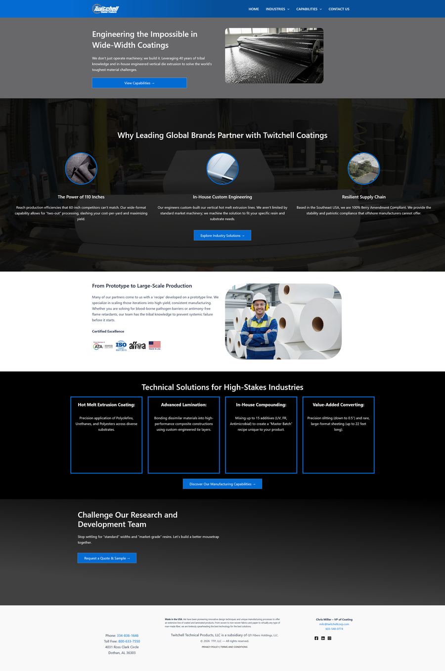 Twitchell Coatings home page