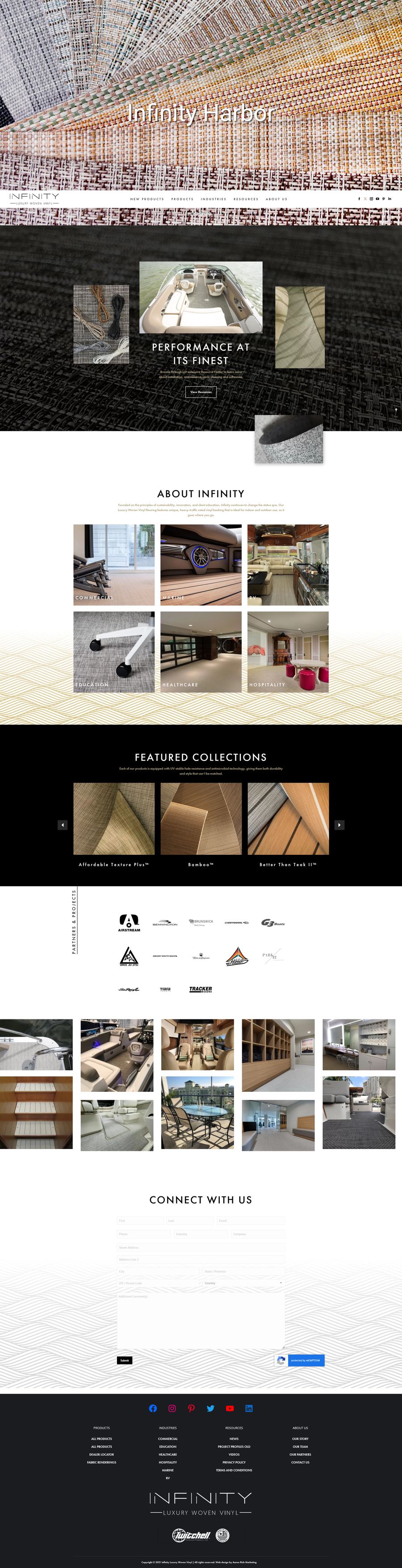 Infinity Luxury Woven Vinyl home page